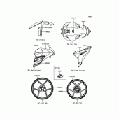 Схема вузла: Decals(Green) для Kawasaki ZR800 Z800 ABS