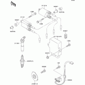 Схема узла: Система зажигания для Kawasaki ZX600 ZZ-R600