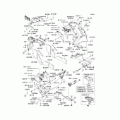 Схема вузла: Cowling lowers(1/2)(p8f/p8fa) для Kawasaki ZX600 Ninja ZX-6R