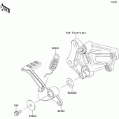 Схема узла: Лапка тормоза для Kawasaki EX250 Ninja 250R