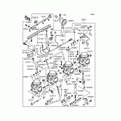 Схема вузла: Карбюратор для Kawasaki ZR400 Zephyr X