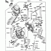 Схема вузла: Карбюратор(1/2) для Kawasaki VN750 VN750 Twin