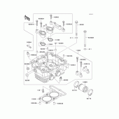 Схема вузла: Головка циліндра для Kawasaki KLE250 Anhelo