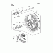 Схема вузла: Front wheel(zg1000-a7/a8) для Kawasaki ZG1000 Concours