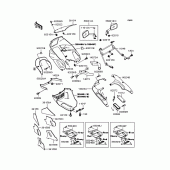 Схема узла: Обтекатель (ZX400-K1/K2) для Kawasaki ZX400 ZZR400
