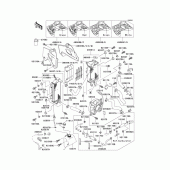 Схема вузла: Радіатор (1/2) для Kawasaki KLX250 KLX250