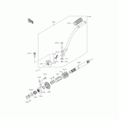 Схема узла: Kickstarter mechanism для Kawasaki KL110 KSR PRO