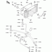 Схема узла: Масляный охладитель для Kawasaki ZX1100 ZZ-R1100