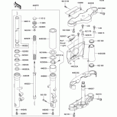 Схема узла: Вилка передней оси для Kawasaki VN1500 VN1500 Classic Tourer Fi