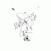 Схема узла: Переднее крыло для Kawasaki ZX1000 Ninja ZX-10R ABS