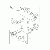 Схема узла: Поворотники для Kawasaki KLX250 KLX250