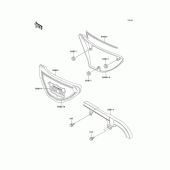 Схема узла: Крышка боковая/защита цепи (P20) для Kawasaki KZ1000 Police