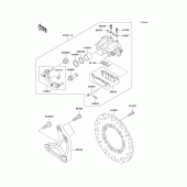 Схема вузла: Заднє гальмо (vn1500-e4-e6) для Kawasaki VN1500 Vulcan 1500 Classic