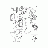 Схема вузла: Радіатор для Kawasaki KX65