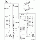 Схема узла: Вилка передней оси для Kawasaki ZX1000 Ninja ZX-10R