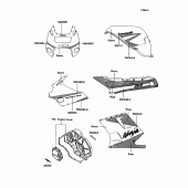 Схема узла: Decal(ebony/rose)(zx1100-c2) для Kawasaki ZX1100 Ninja ZX-11
