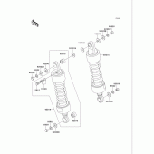 Схема вузла: Підвіска/амортизатор для Kawasaki VN750 Vulcan 750