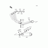 Схема вузла: Вихлопна система для Kawasaki ZR400 ZRX