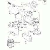 Схема вузла: Адсорбер з активованим вугіллям для Kawasaki KL650 KLR650