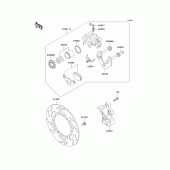 Схема узла: Задний тормоз для Kawasaki KL650 KLR650