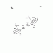 Схема вузла: Підніжки для Kawasaki KMX80 KSR-II