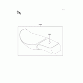 Схема вузла: Сидіння для Kawasaki BJ250 Estrella