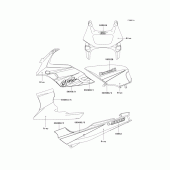 Схема вузла: Decals(blue) для Kawasaki EX500 EX500