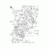 Схема узла: Картер двигателя (1/2) для Kawasaki VN1500 Vulcan 1500 Classic FI