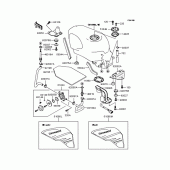 Схема узла: Топливный бак (ZX400-N3) для Kawasaki ZX400 ZZR400