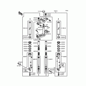 Схема вузла: Вилка передньої осі (ZX900-A10/A11) для Kawasaki ZX900 GPZ900R