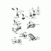 Схема вузла: Замок запалювання для Kawasaki EX250 Ninja 250