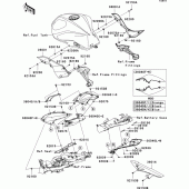 Схема вузла: Side covers/chain cover(b7f) для Kawasaki ZR1000 Z1000