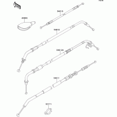 Схема вузла: Троси для Kawasaki EJ650 W650