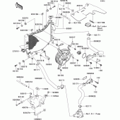 Схема узла: Радиатор (1/2) для Kawasaki ZX600 Ninja ZX-6RR