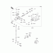 Схема узла: Передний тормозной цилиндр для Kawasaki KX100