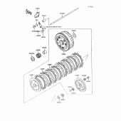 Схема узла: Сцепление для Kawasaki VN750 Vulcan 750