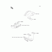Схема вузла: Інформаційні наклейки для Kawasaki ZR750 Z750
