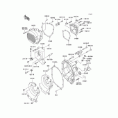 Схема вузла: Кришка двигуна для Kawasaki ZX600 Ninja ZX-6