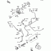 Схема вузла: Масляний насос для Kawasaki VN1500 VN-15