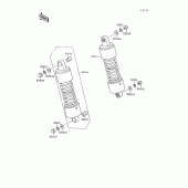 Схема вузла: Підвіска/амортизатор для Kawasaki VN1500 Vulcan 88