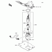 Схема вузла: Паливний насос для Kawasaki EX650 Ninja 650 ABS