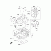 Схема вузла: Головка циліндра для Kawasaki KLX125 KLX125L