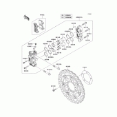 Схема узла: Передний тормоз для Kawasaki ZR750 Z750R