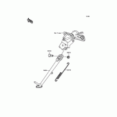 Схема вузла: Бічна підніжка для Kawasaki EX400 Ninja 400R