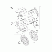 Схема узла: Передний тормоз для Kawasaki ZX900 Ninja ZX-9R