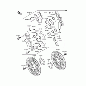 Схема узла: Передний тормоз для Kawasaki ZR1200 ZRX1200S