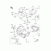 Схема узла: Воздушный фильтр для Kawasaki EX500 Ninja 500R