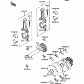 Схема вузла: Колінчастий вал для Kawasaki EX500 GPZ500S