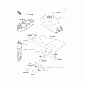 Схема вузла: Інформаційні наклейки для Kawasaki ZX1100 GPZ1100