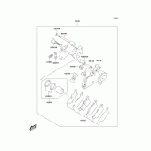 Схема узла: Задний тормоз (klx400-a1) для Kawasaki KLX400 KLX400SR